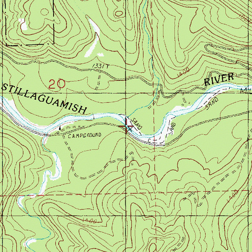Topographic Map of Gordon Creek, WA