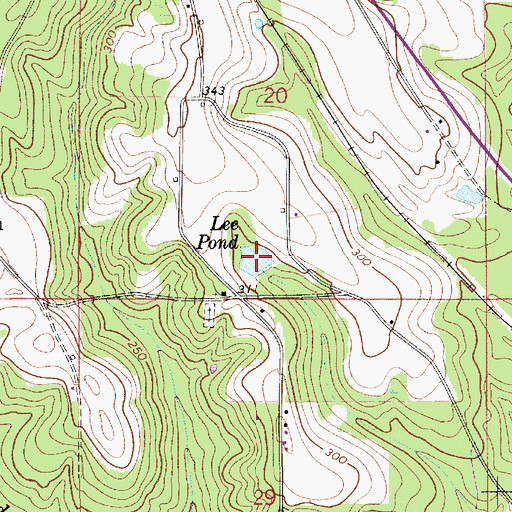 Topographic Map of Lee Pond, AL