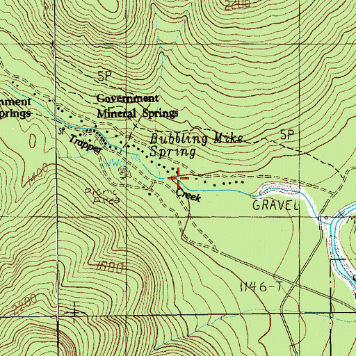 Topographic Map of Government Mineral Springs, WA