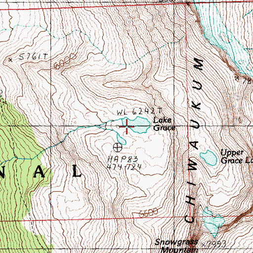 Topographic Map of Lake Grace, WA