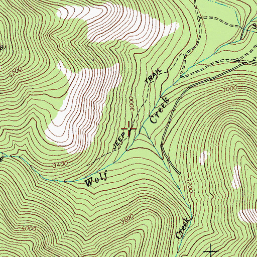 Topographic Map of Graff Creek, WA