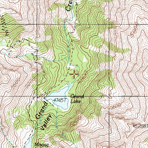 Topographic Map of Grand Valley, WA