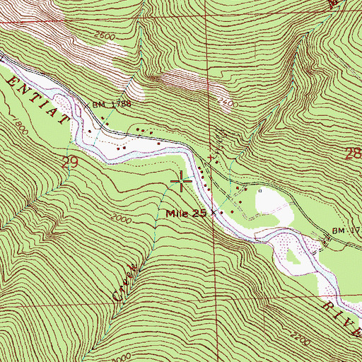 Topographic Map of Grandma Creek, WA