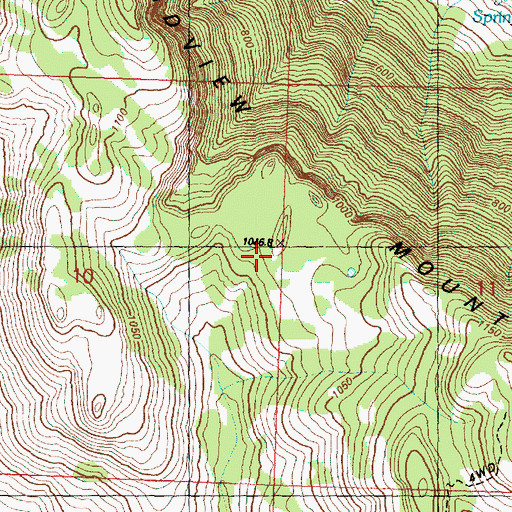 Topographic Map of Grandview Mountain, WA
