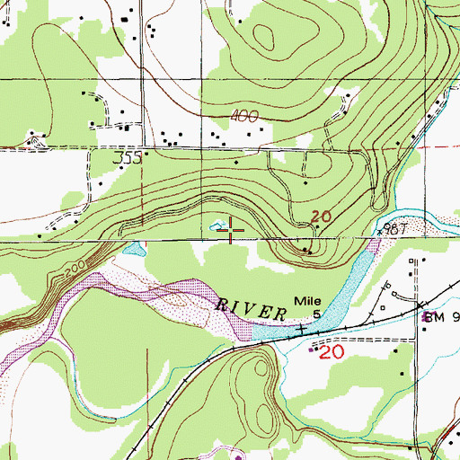 Topographic Map of Grandview Recreation Center, WA