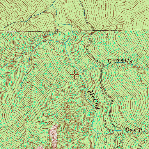 Topographic Map of Granite Creek, WA