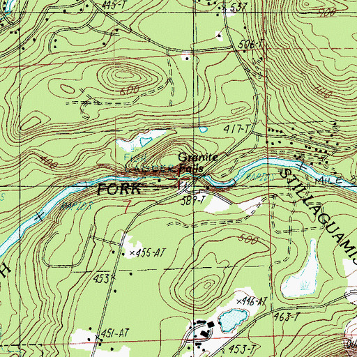 Topographic Map of Granite Falls, WA