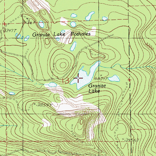 Topographic Map of Granite Lake, WA