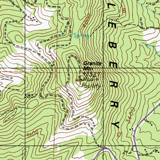 Topographic Map of Granite Mountain, WA