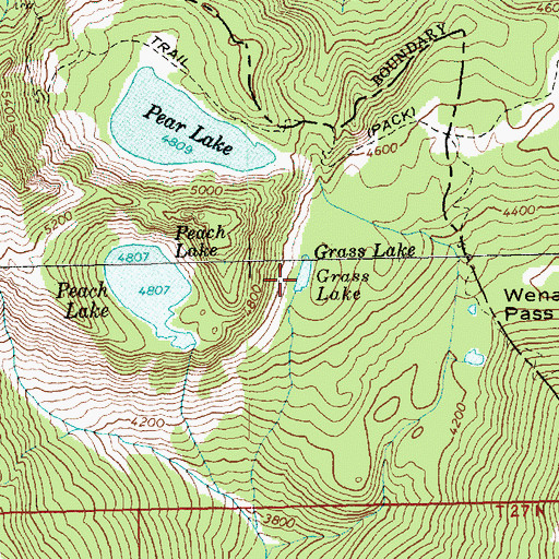 Topographic Map of Grass Lake, WA