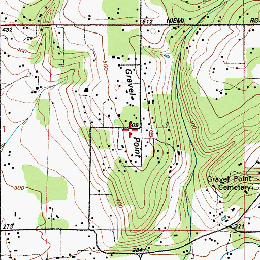 Topographic Map of Gravel Point, WA