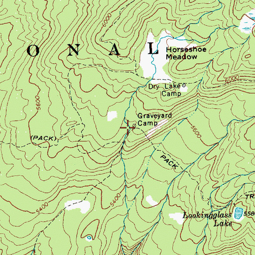 Topographic Map of Graveyard Camp, WA