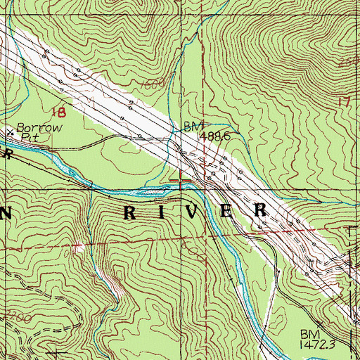 Topographic Map of Green Canyon, WA