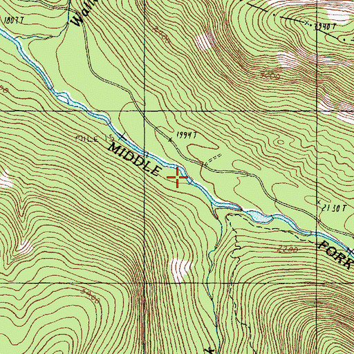 Topographic Map of Green Creek, WA