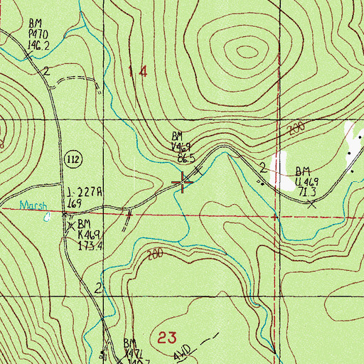 Topographic Map of Green Creek, WA