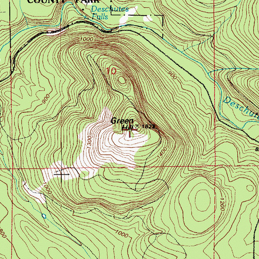 Topographic Map of Green Hill, WA