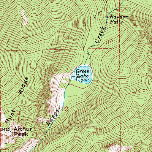 Topographic Map of Green Lake, WA