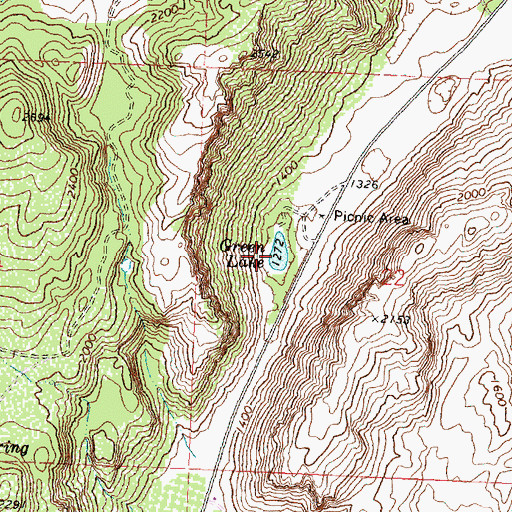 Topographic Map of Green Lake, WA
