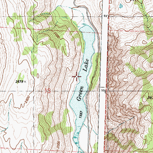Topographic Map of Green Lake, WA