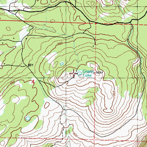 Topographic Map of Green Lake, WA