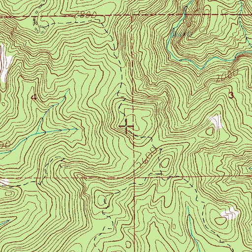 Topographic Map of Green Leaf Trail, WA