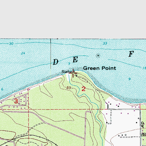 Topographic Map of Green Point, WA