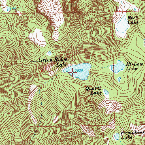 Topographic Map of Green Ridge Lake, WA