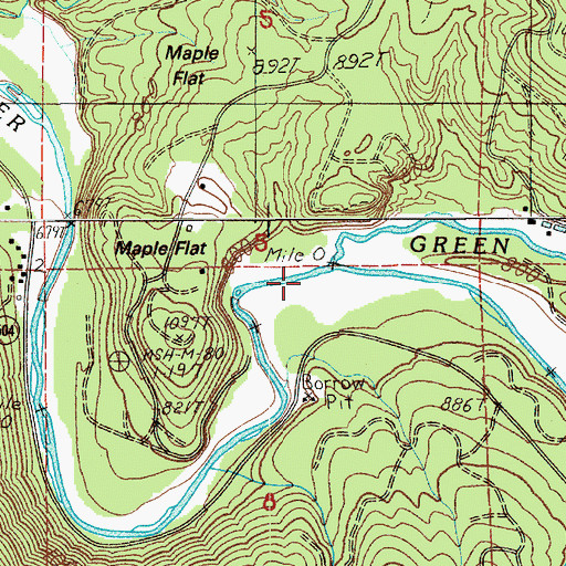 Topographic Map of Green River, WA