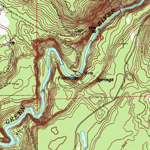 Topographic Map of Green River Gorge, WA
