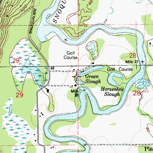 Topographic Map of Green Slough, WA