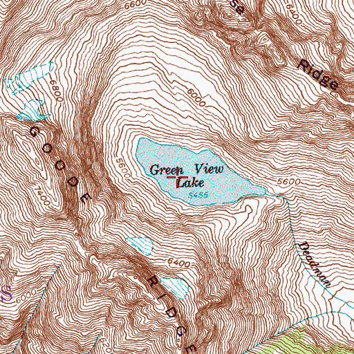 Topographic Map of Green View Lake, WA