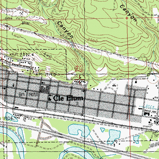 Topographic Map of Greens Canyon, WA