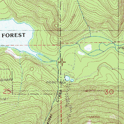 Topographic Map of Greider Creek, WA