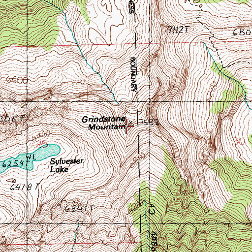 Topographic Map of Grindstone Mountain, WA