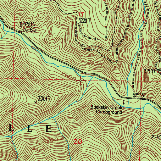Topographic Map of Grizzly Creek, WA