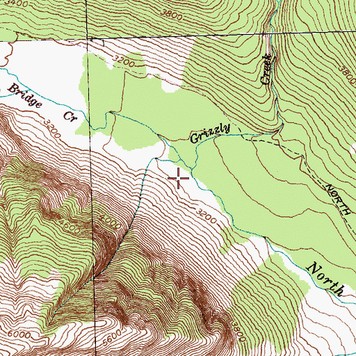 Topographic Map of Grizzly Creek, WA