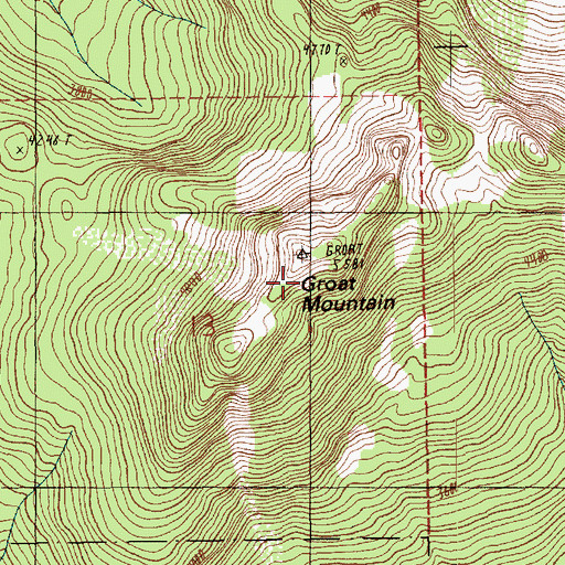 Topographic Map of Groat Mountain, WA