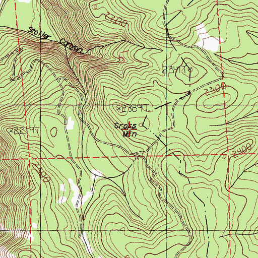 Topographic Map of Gross Mountain, WA