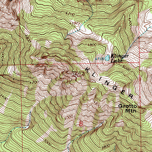 Topographic Map of Grotto Mountain, WA