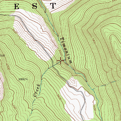 Topographic Map of Grouse Creek, WA