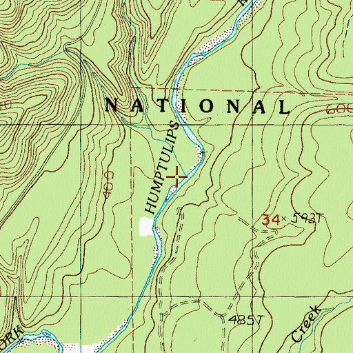 Topographic Map of Grouse Creek, WA
