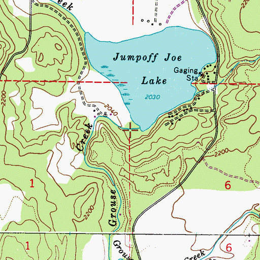 Topographic Map of Grouse Creek, WA