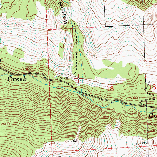 Topographic Map of Grouse Hollow, WA
