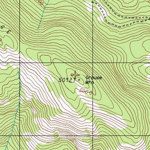 Topographic Map of Grouse Mountain, WA