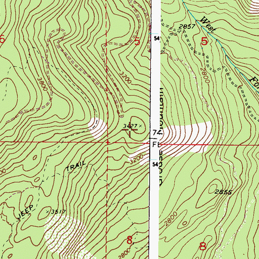 Topographic Map of Grouse Mountain, WA