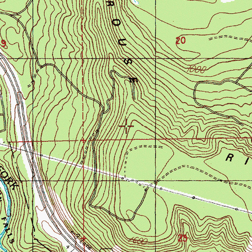 Topographic Map of Grouse Ridge, WA