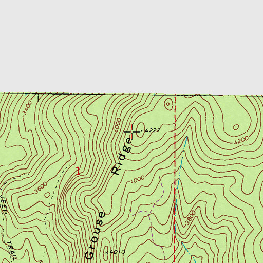 Topographic Map of Grouse Ridge, WA