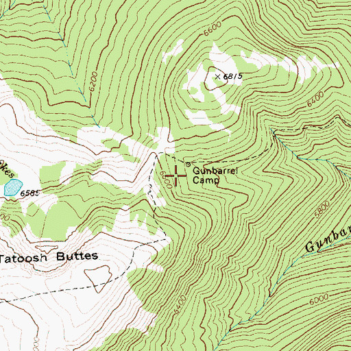 Topographic Map of Gunbarrel Camp, WA