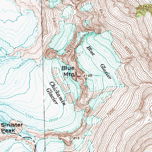 Topographic Map of Gunsight Peak, WA