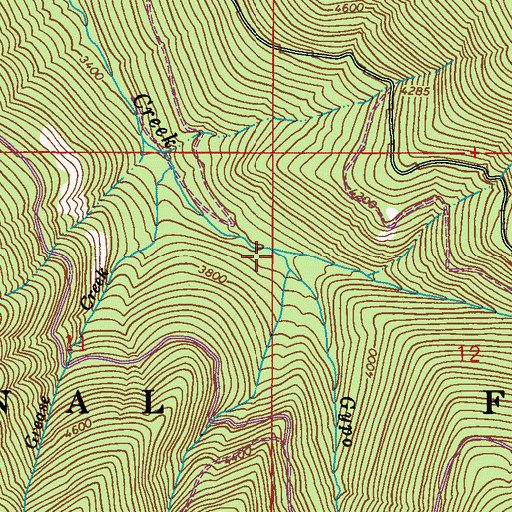 Topographic Map of Gypo Creek, WA